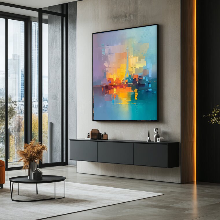 City Art Colorful Plaster Art Texture Painting #CPATP007