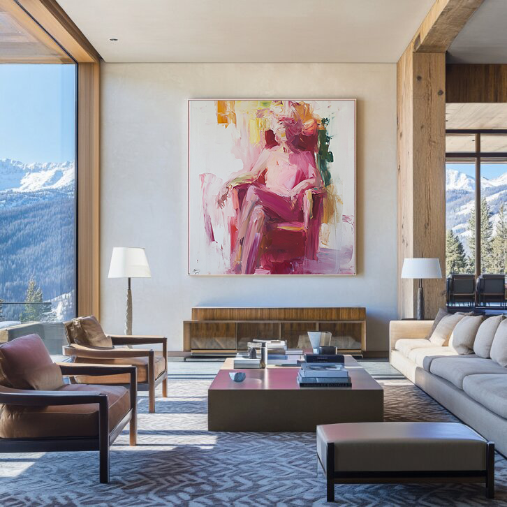 Abstract Oil Painting of Figures #AT002