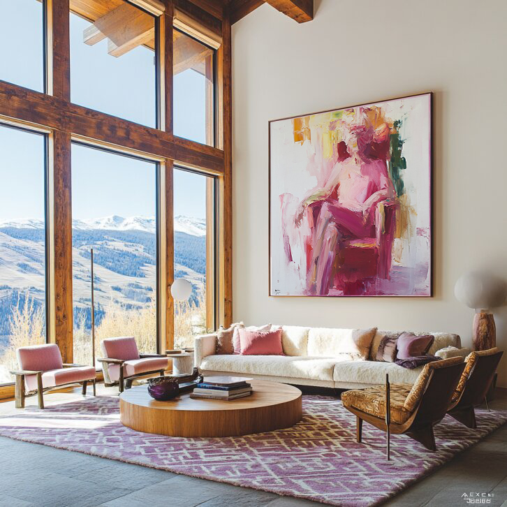 Abstract Oil Painting of Figures #AT002