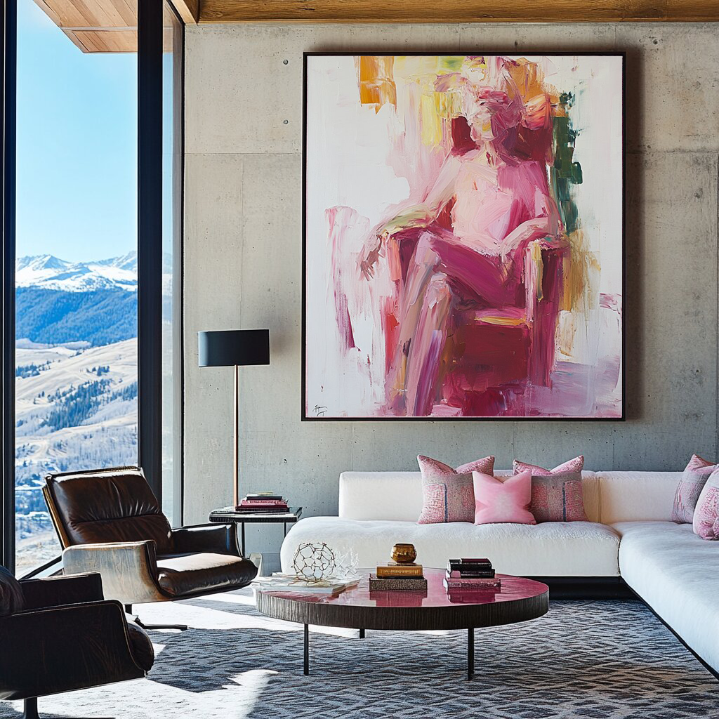 Abstract Oil Painting of Figures #AT002