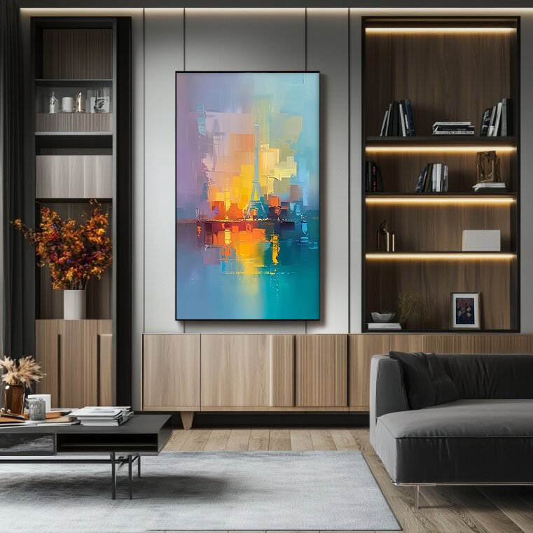 City Art Colorful Plaster Art Texture Painting #CPATP007