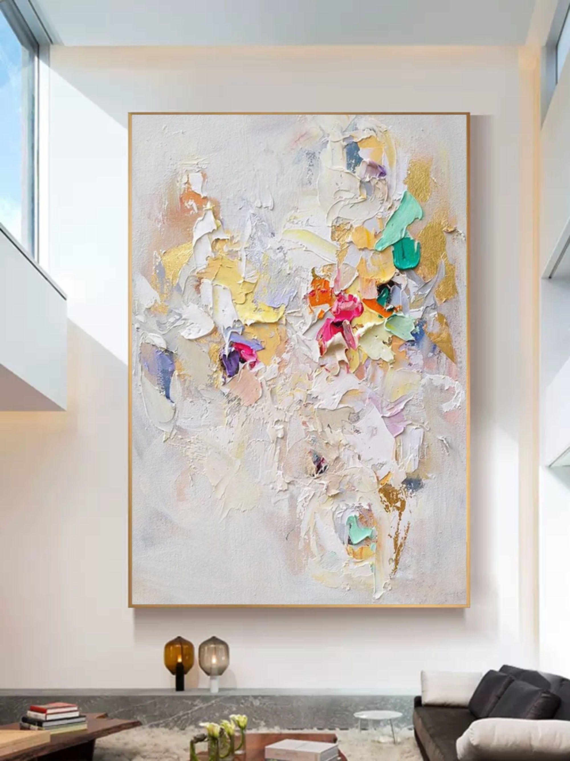 Colorful Plaster Art Texture Painting #SG002