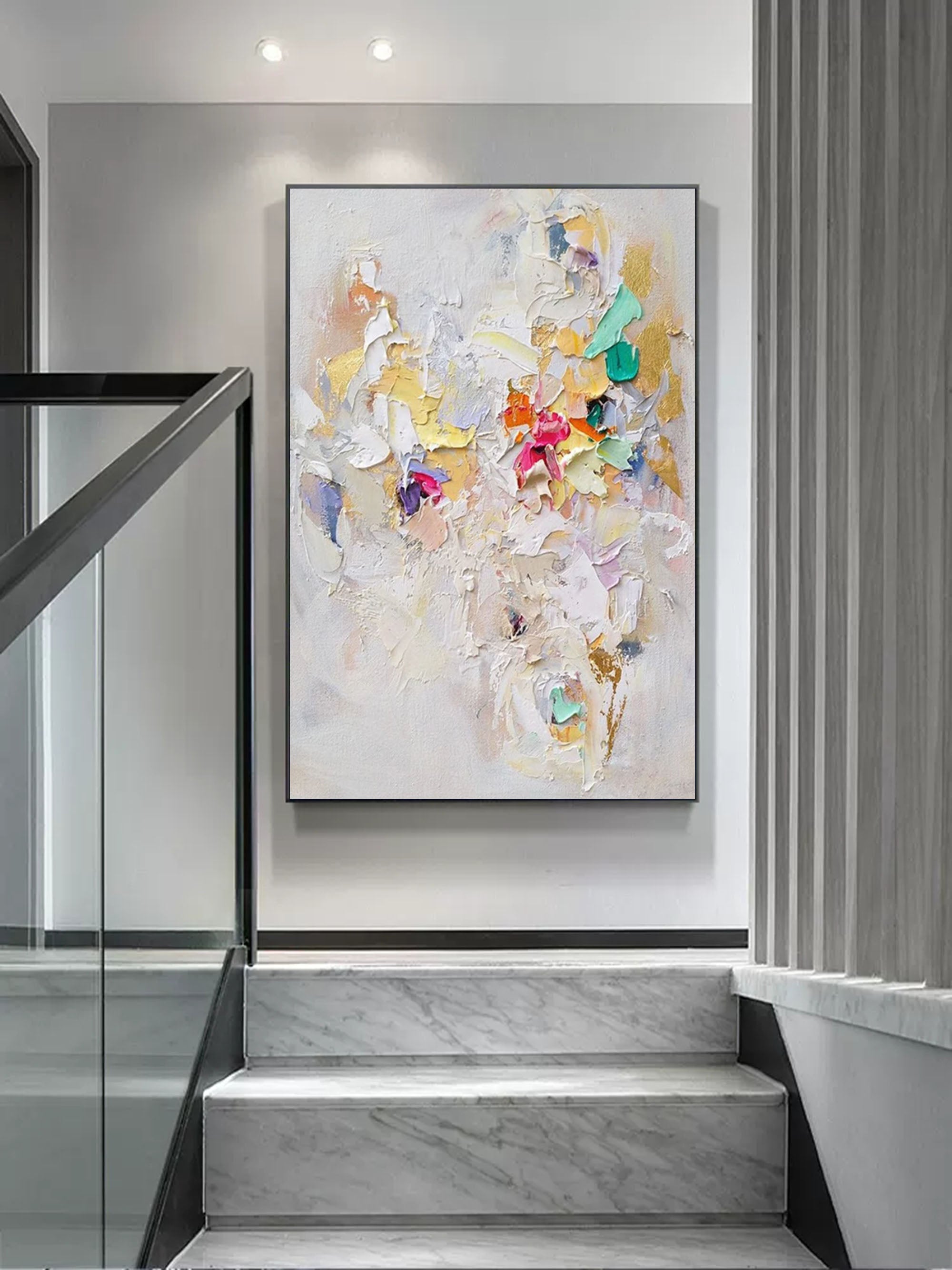 Colorful Plaster Art Texture Painting #SG002