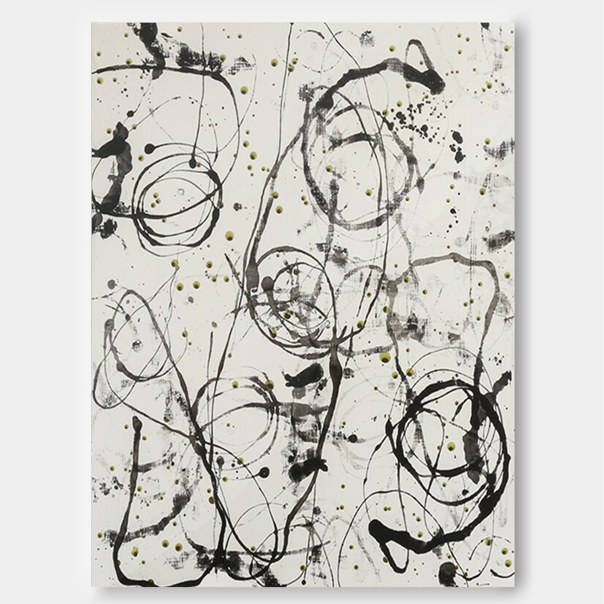 Black and White Pollock Art #BAWP001